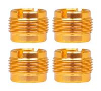 IMIKEYA Adattatore Filettato per Vite Microfono in Metallo Dorato 4 Pezzi Connettore per Supporto Clip Microfono 3/8 a 5/8 per Eventi Musicali Podcast e Feste in Casa