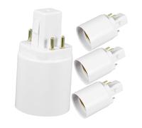 IMIKEYA Adattatore Portalampada Da G24q a E27 in Plastica Pbt Ignifuga, Convertitore Per Luce a 4 Pin Compatto, Set Da 4 Pezzi Per Uso Domestico, Ufficio e Negozi