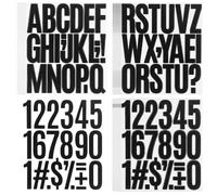 IMIKEYA Adesivi Per Cassette Postali Adesivi in vinile Con Lettere Grandi Numeri Dellalfabeto Facili Da Staccare E Attaccare 24 Fogli Uso Versatile