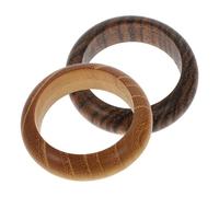 IMIKEYA Anelli da Dito in Legno Vintage 2 Pezzi Anelli Pratici e Confortevoli in Materiale Sintetico per Collezione di Gioielli Originale e Creativa