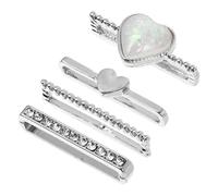 IMIKEYA Anelli decorativi per cinturino da orologio, 38 mm, accessori in silicone, colore argento, set di 4 pezzi, per cinturino da polso, facile installazione e compatibilità