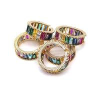 IMIKEYA Anello aperto regolabile vintage colorato per donna gioielli anello turco elegante