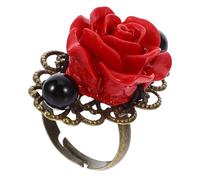 IMIKEYA Anello Da Ragazza in Stile Retrò Decorazione Floreale, Gioielli Delicati Sulla Pelle, Accessorio Moda Per Selfie e Uso Quotidiano Adolescente