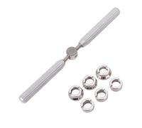 IMIKEYA Apri Cassa Orologio in Acciaio Inossidabile Estrattore Cassa Orologio con Scanalature per Aprire e Montare Casse Vite Include Stampi Scanalati e Scatola di Trasporto