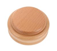 IMIKEYA Base per scatola musicale in legno, base girevole con meccanismo a corda per progetti fai da te, supporto rotondo per decorazione artigianale e visualizzazione della casa