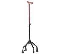 IMIKEYA Bastone da Passeggio Regolabile in Alluminio Base Quadripode Antiscivolo Bastone da Trekking Smontabile per Anziani per Stabilità e Uso Esterno