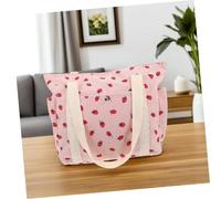 IMIKEYA Borsa a tracolla piccola da donna con design a tasca laterale, pratica e portatile, per spiaggia, shopping e attività di colore bianco, Rosa, 38.00X32.00X10.00CM