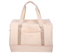 IMIKEYA Borsa da viaggio beige pieghevole grande capacità con separazione a secco per fine settimana e palestra sportiva e portatile per uomo e donna