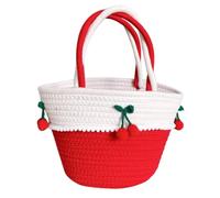 IMIKEYA Borsa Resistente a Rotture e Danni Grande Capacità Intrecciata in Corda di Cotone e Vacanze Estive da Spiaggia per Attività All'aperti per Donna