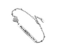 IMIKEYA Braccialetto a catena curva con Always My Sister Forever My Friend Acciaio Inossidabile Gioielli Creativi per Speciale e Decorazione di Bambola per Donna