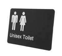 IMIKEYA Braille per Bagno Pubblico Unisex Accessorio per Toilette con Design Resistente e Facile da Installare per Centri Commerciali Scuole e Ospedali Chiara per Maggiore Accessibilità