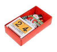 IMIKEYA Calendario di Natale in Legno per Scrivania, Decorazione | Contatori e Scaffali, Stile Festivo e Romantico, per Casa e Vetrina, per Contare i Giorni