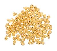 IMIKEYA Campanellini Bordi Lisci e Sicuri 100 Mini in Metallo Dorato da 5mm per Accessori Fai da Te per Braccialetti e Collane Artigianali Fatti a Mano