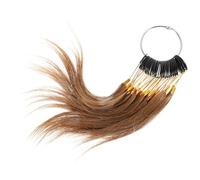 IMIKEYA Campioni di capelli umani per prove di tintura 30 ciuffi colore marrone scuro 6° Tabella di colori per parrucchiere e cosmetologia kit professionale per analisi e tecniche di