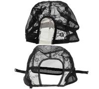 IMIKEYA Cappellini per parrucche elastiche in pizzo e parte a U 2 pezzi 41 U a forma di bordo e 43 U a forma di filo da pesca cappelli in rete traspiranti per fare parrucche unisex e pratiche