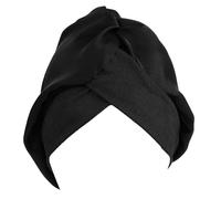 IMIKEYA Cappello per dormire setoso in seta di simulazione nera protettiva per donna e ragazza, taglia unica, mantiene l'idratazione e previene il fallimento, adatto per dormire e cura dei capelli