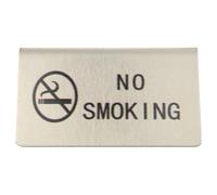 IMIKEYA Cartello No Smoking da Tavolo in Acciaio Inossidabile Doppia Faccia Segnale Antifumo per Ufficio e Casa Design e Resistente per Ambienti Pubblici e Salotto