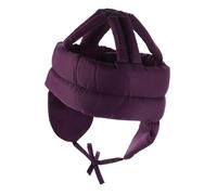 IMIKEYA Casco protettivo morbido per adulti anziani, berretto antiurto regolabile, imbottito, spesso e morbido, protezione per testa paraorecchie in cotone viola, uso per passeggiate