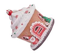 IMIKEYA Castello in resina natalizia con luce LED decorazione per tavolo e decorazione colorata per casa e ufficio per Natale e regalo per bambini