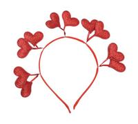 IMIKEYA Cerchietto a Forma di Cuore per Festa d'Amore Fascia per Chioma da Donna 10 Antenne Bopper Rosse Accessorio Leggero per Feste Compleanni e Regali tra Amiche