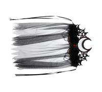 IMIKEYA Cerchietto Corona Nero in Rete con Velo Elastico e Materiale Confortevole per Feste a Tema e Performance Teatrali Stile Gotico Vintage