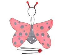 IMIKEYA Cerchietto Orecchie di Animale e Coccinella Rosa in Poliestere Riutilizzabile per Cosplay e Festa in Maschera