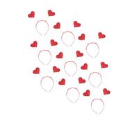 IMIKEYA Cerchietto per bambina 9 pezzi a forma di cuore rosso accessori per capelli San Valentino cerchi decorativi per feste e forniture per la decorazione dei capelli