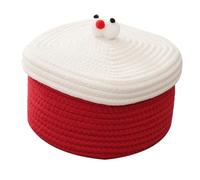 IMIKEYA Cestino in Corda Di Cotone Cestino Coperchio Multiuso Per Vari Articoli Da Tavolo Contenitore Resistente e Durevole