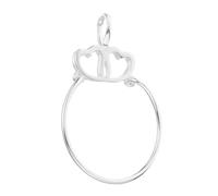 IMIKEYA Charm Holder Necklace Argento Doppio Minimalista Pendente Versatile per Donna Diario e Feste