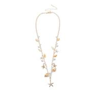 IMIKEYA Cintura a catena da donna con perle false e marine design marino incantevole per le vacanze accessorio per gioielli per il corpo sicuro per