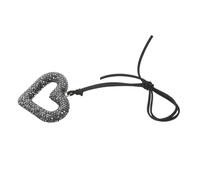 IMIKEYA Ciondolo a forma di cuore con pietre per specchietti retrovisori con strass, accessorio elegante per interni auto, facile installazione e resistente all'usura