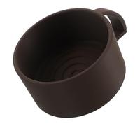 IMIKEYA Ciotola da Barba Uomo 3d Antica Marrone con Manico Tazza per Sapone da Barba Schiuma Densa da Viaggio per Rasatura Delicata e Cura Quotidiana