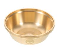 IMIKEYA Ciotola in Ottone per Offerte Religiose Decorative con Incisioni per Altares Casa e Cerimonie Spirituali Resistente ed Elegante per Uso Rituale