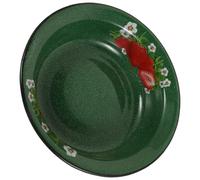 IMIKEYA Ciotola Smaltata Multifunzionale 22 Cm per Cucina e Lavanderia, Bacinella Resistente e Facile da Pulire, Recipiente Vintage per Frutta, Impasto e Zuppa, Uso Quotidiano Famiglia