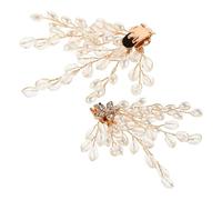 IMIKEYA Clip per scarpe da sposa con ornamenti di perle e cristalli staccabili accessori eleganti per la decorazione di scarpe femminili dorate