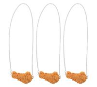 IMIKEYA Collana con cibo finto da 3 pezzi: collana con pendenti a forma di coscia di pollo simulata - Gioielli con cibo realistico e divertente - Accessorio originale per donne e uomini che si vestono