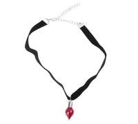 IMIKEYA Collana di Halloween Gotico Bottiglia di Sangue in Tessuto Rosso Catena Collare Regolabile Gioielli per Feste di Natale ed Eventi a tema