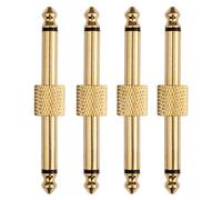 IMIKEYA Connettore per Pedali Effetto Chitarra 635 MM Doppia Testa Set da 4 Pezzi Accoppiatore Audio Resistente per Pedaliera Adattatore Solido per Strumenti Musicali