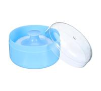 IMIKEYA Contenitore per Cipria con Puff Morbido per Ragazzo Ragazza, Custodia in Plastica Blu per Polvere Fine, Design per Uso Domestico e Dopo Bagno, Minimizza la Perdita di Polvere