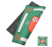 IMIKEYA Copertura per Schei Gioco da Tavolo in Gomma Verde, Tappetino Spesso Antiscivolo per Mahjong e Carte in Ambienti Silenziosi