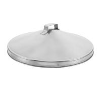 IMIKEYA Coprifuoco rotondo in acciaio inox, 28 cm, coperchio per piano cottura da esterno, resistente al vento e alla pioggia, adatto per giardino e cortile, accessorio per falò