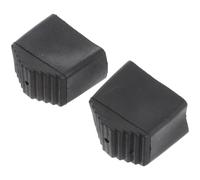 IMIKEYA Copripiedi per scala, 2 pezzi, in gomma, antiscivolo, punte per scala, 40 x 20 mm, parabordi pieghevoli, protezione ideale per scale e mobili, colore: nero