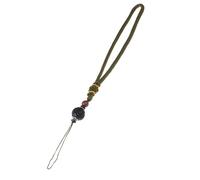 IMIKEYA Cordino per telefono cellulare corto in legno nero design cinese Vajra Bodhi cinturino da polso antiscivolo verde ciondolo resistente per uso quotidiano