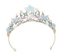 IMIKEYA Corona da Sposa Strass e Design Stella Marina Fascia per Capelli da Principessa Decorazioni per Costumi e Feste di Matrimonio Compleanno e Halloween