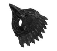 IMIKEYA crow mask women maschere di Halloween per adulti mascherata da corvo Maschera per uccelli maschera a bocca di corvo maschere di uccelli per adulti PU Black