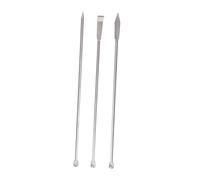 IMIKEYA Cucchiai Dosatori per Medicinali Inossidabili Portatili per Esperimenti Set da 3 Pezzi Micro Spatola per Laboratorio Cucchiai a Pala Mini