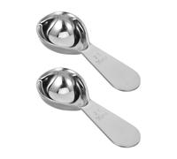 IMIKEYA Cucchiaio dosatore in acciaio inox da 2 pezzi da 30 ml, cucchiaio dosatore per chicchi di caffè con manico corto per latte in polvere, tè, zucchero, succo, olio d'oliva, cucina