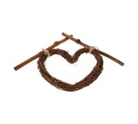 IMIKEYA Cuore di vite naturale ghirlanda cornice in rattan per decorazione romantica matrimonio giardino e fai da te