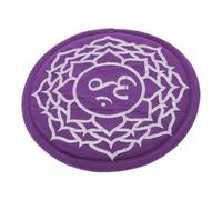 IMIKEYA Cuscino Per Ciotola Tibetana Ricamato Tappetino Sonoro Buddista in Design Raffinato Dimensione Media 16 Cm Adatto Per Meditazione e Musicoterapia Colore Viola