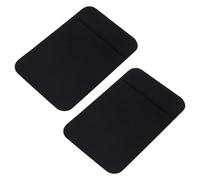 IMIKEYA Custodia adesiva per carte di cellulare, 2 pezzi, con porta carte di credito, elastica, in tessuto nero, tasca ultra sottile, per smartphone, archiviazione sicura per crediti E